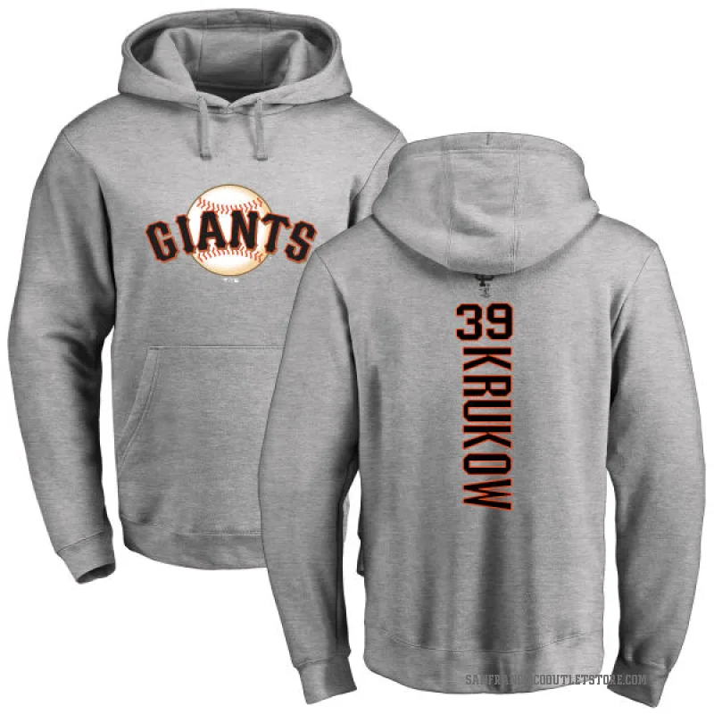 Mike Krukow Men's San Francisco Giants Ash Backer Pullover Hoodie