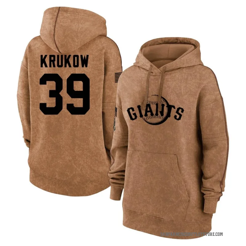 Mike Krukow Women's Brown San Francisco Giants 2023 Salute to Service Pullover Hoodie