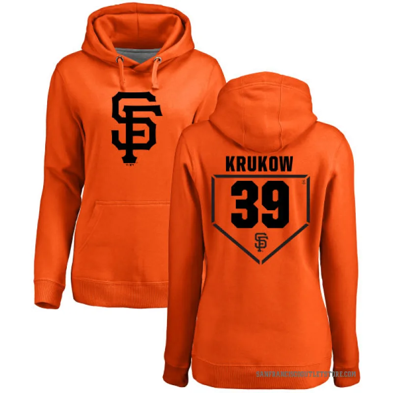 Mike Krukow Women's Orange San Francisco Giants Branded RBI Pullover Hoodie -