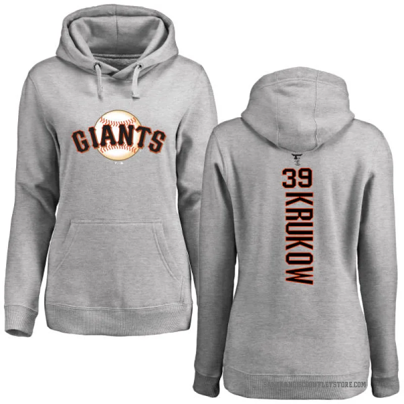 Mike Krukow Women's San Francisco Giants Ash Backer Pullover Hoodie