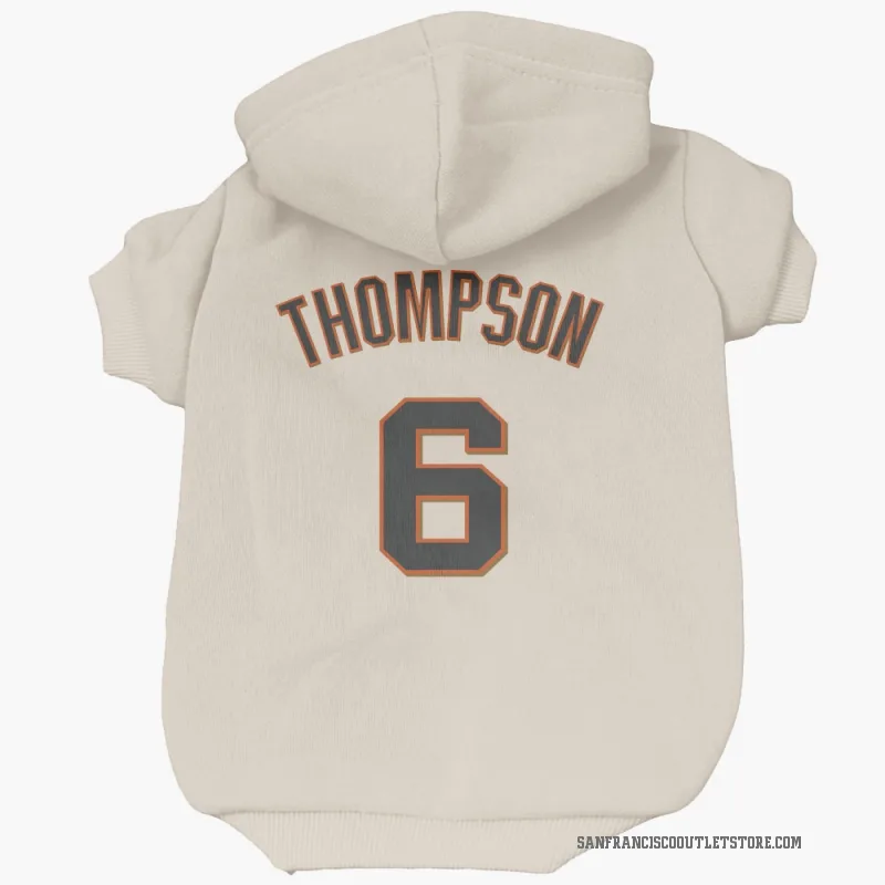 Robby Thompson  Cream San Francisco Giants  Cat & Dog Pet Hoodie