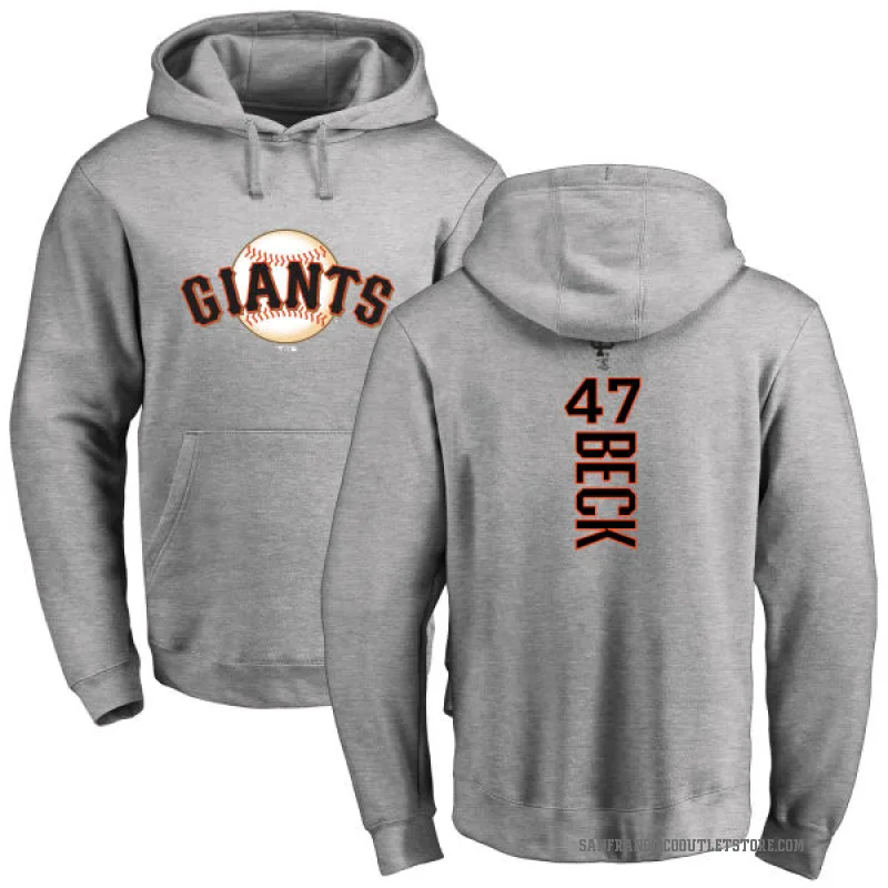 Rod Beck Men's San Francisco Giants Ash Backer Pullover Hoodie