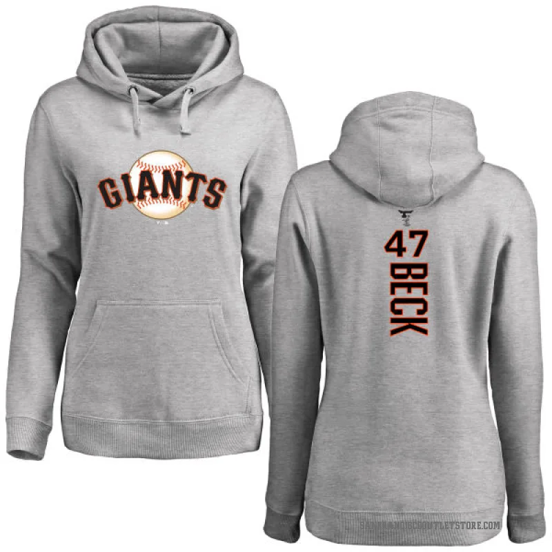 Rod Beck Women's San Francisco Giants Ash Backer Pullover Hoodie