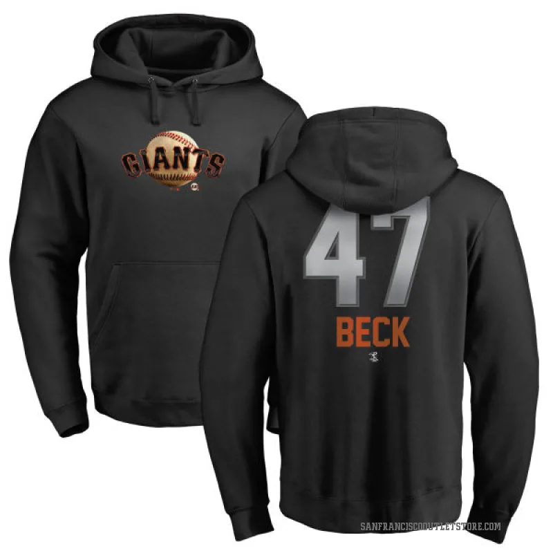 Rod Beck Youth Black San Francisco Giants Branded Midnight Mascot Pullover Hoodie -