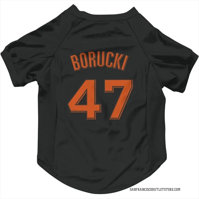 Ryan Borucki  Black San Francisco Giants  Cat & Dog Pet Jersey