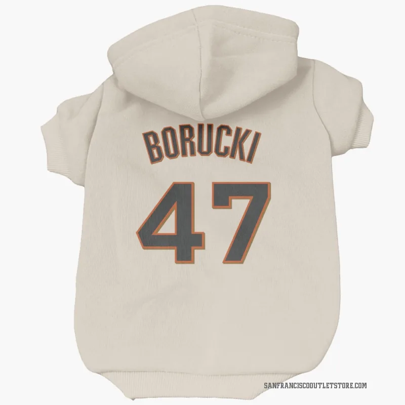 Ryan Borucki  Cream San Francisco Giants  Cat & Dog Pet Hoodie