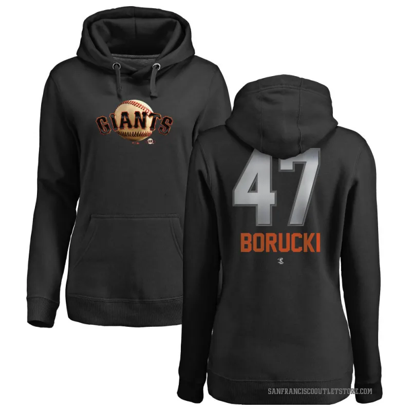 Ryan Borucki Women's Black San Francisco Giants Branded Midnight Mascot Pullover Hoodie -