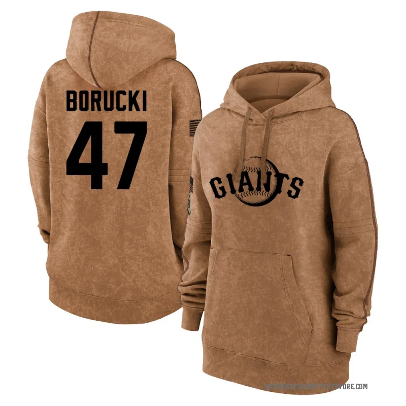 Ryan Borucki Women's Brown San Francisco Giants 2023 Salute to Service Pullover Hoodie