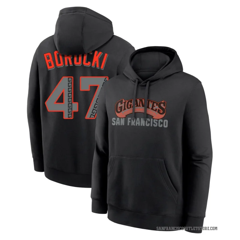 Ryan Borucki Youth Black San Francisco Giants Alternate Club Fleece Hoodie