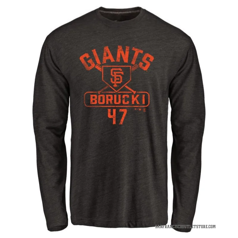 Ryan Borucki Youth Black San Francisco Giants Base Runner Long Sleeve T-Shirt -