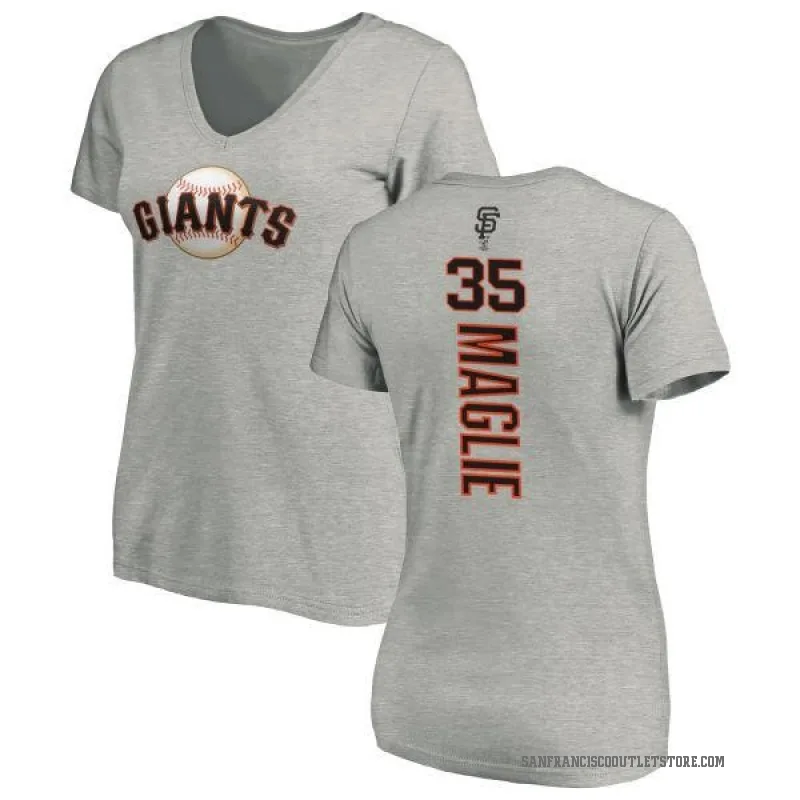 Sal Maglie Women's Ash San Francisco Giants Backer Slim Fit T-Shirt -