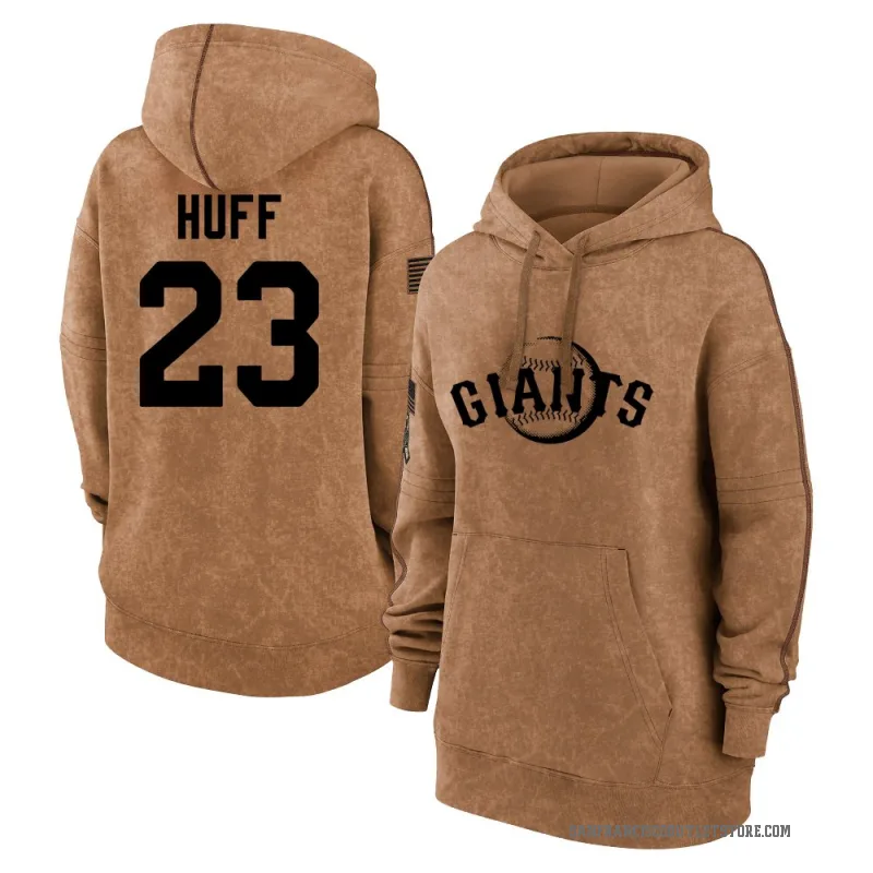 Sam Huff Women's Brown San Francisco Giants 2023 Salute to Service Pullover Hoodie