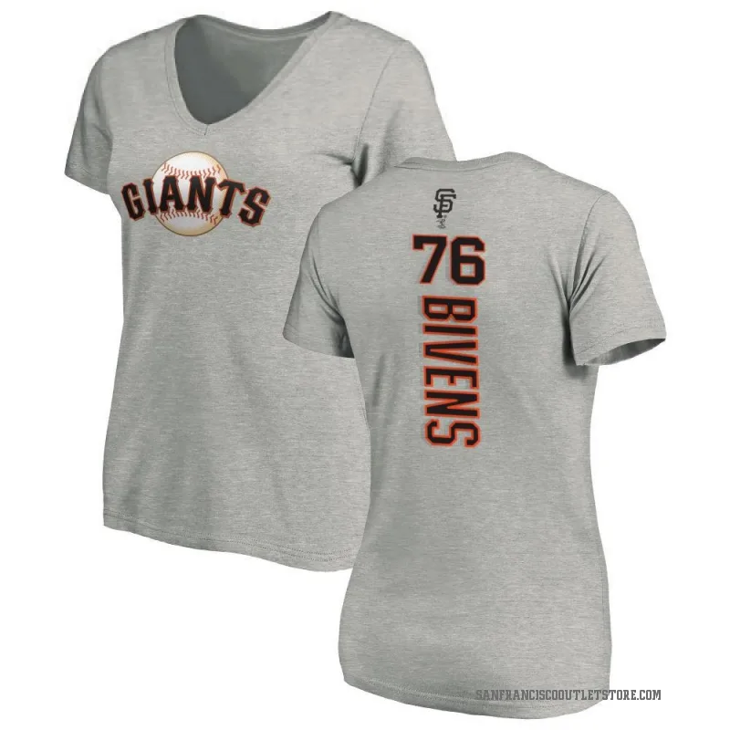 Spencer Bivens Women's Ash San Francisco Giants Backer Slim Fit T-Shirt -