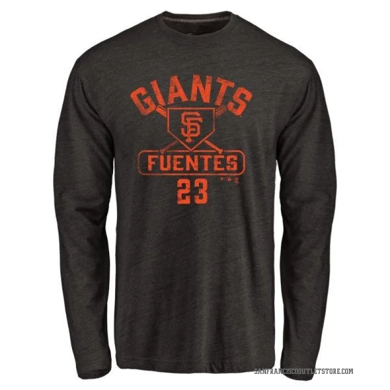 Tito Fuentes Men's Black San Francisco Giants Base Runner Long Sleeve T-Shirt -