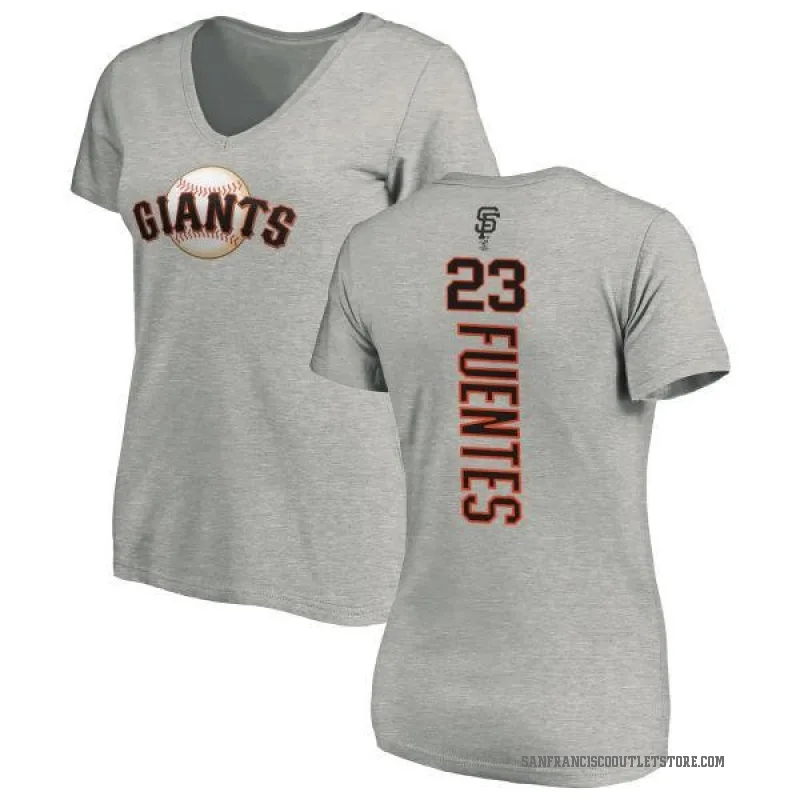 Tito Fuentes Women's Ash San Francisco Giants Backer Slim Fit T-Shirt -