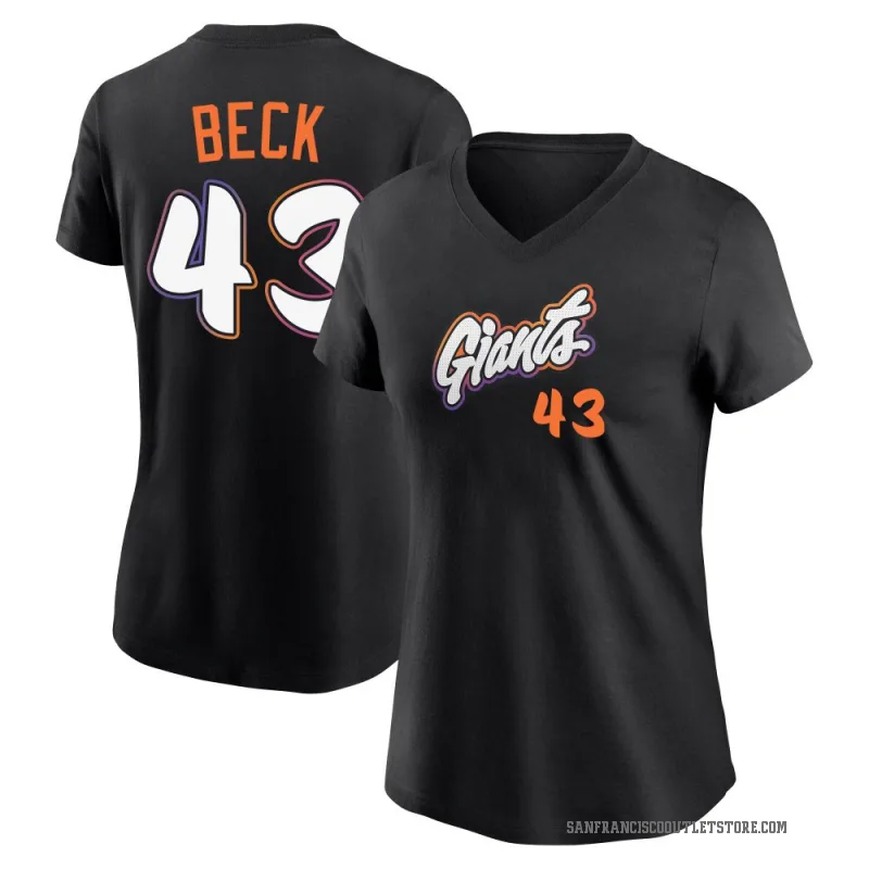 Tristan Beck Women's Black San Francisco Giants 2025 City Connect Fuse T-Shirt