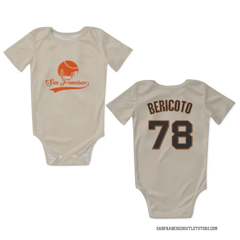 Victor Bericoto  Cream San Francisco Giants  Newborn & Infant Bodysuit