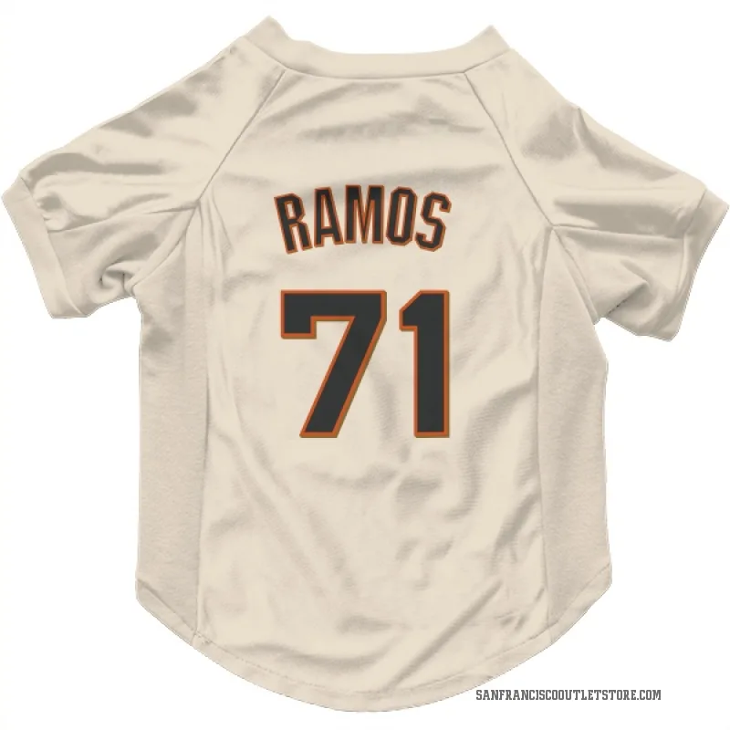 Wilkin Ramos  Cream San Francisco Giants  Cat & Dog Pet Jersey
