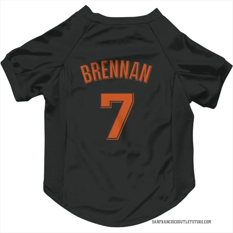 Will Brennan  Black San Francisco Giants  Cat & Dog Pet Jersey