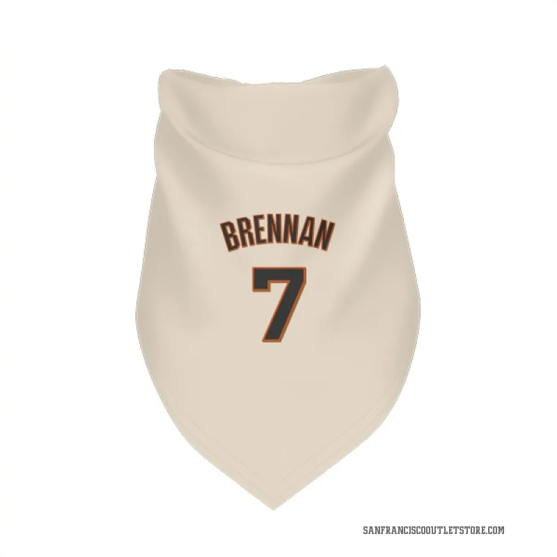 Will Brennan  Cream San Francisco Giants  Cat & Dog Pet Bandana