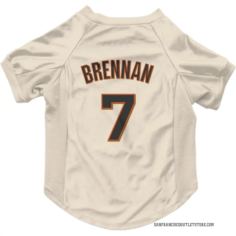 Will Brennan  Cream San Francisco Giants  Cat & Dog Pet Jersey