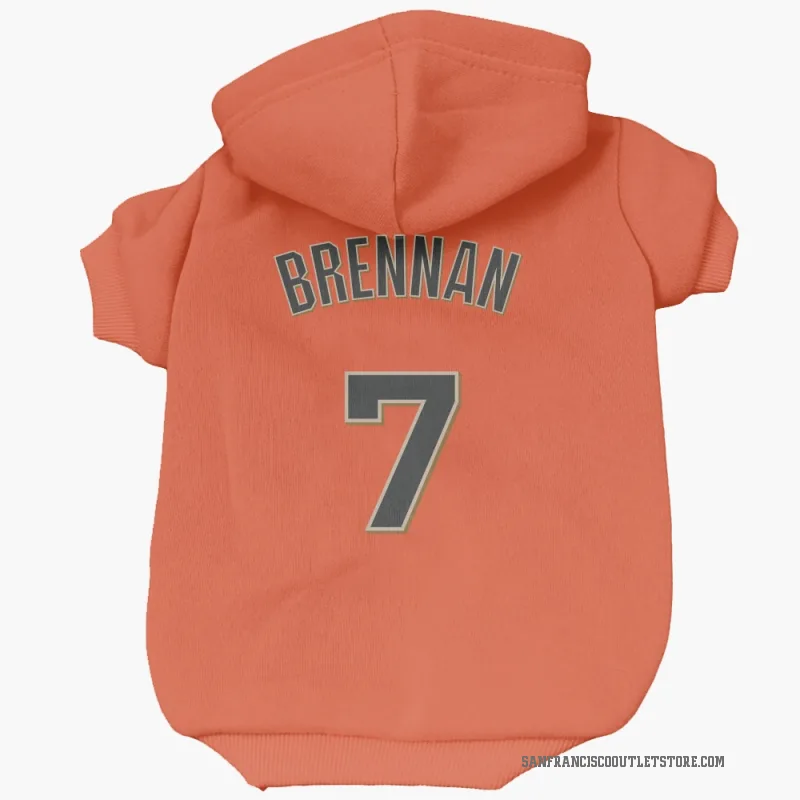Will Brennan  Orange San Francisco Giants  Cat & Dog Pet Hoodie