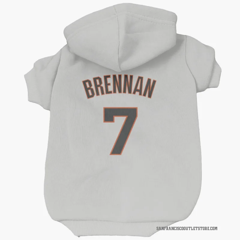 Will Brennan  White San Francisco Giants  Cat & Dog Pet Hoodie