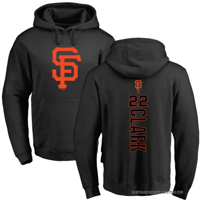 Will Clark Youth Black San Francisco Giants Backer Pullover Hoodie